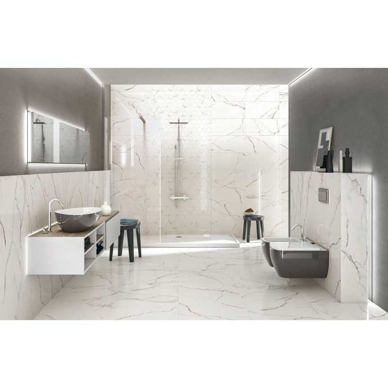 Płytki Novabell Imperial Calacatta Bianco 60x60 Lapato Ret.Gat.1