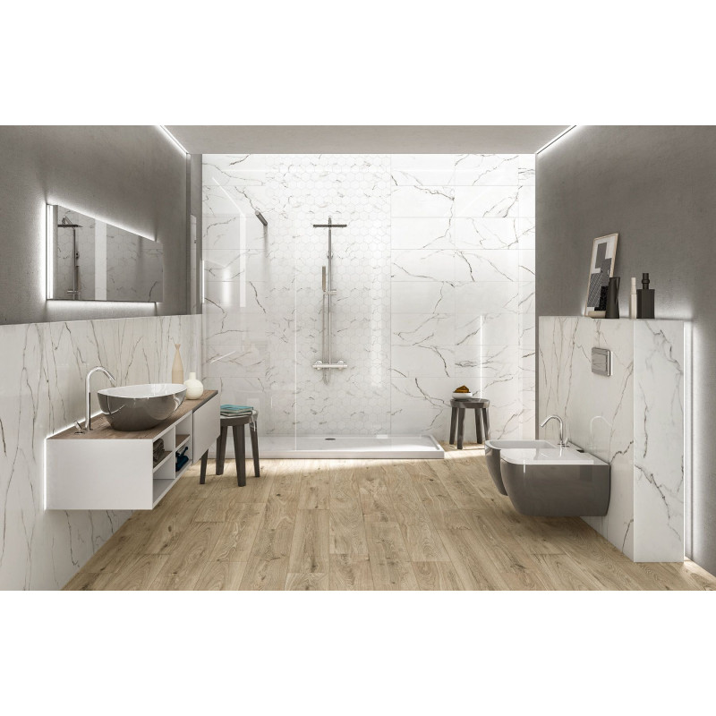 Płytki Novabell Imperial Calacatta Bianco 60x60 Lapato Ret.Gat.1