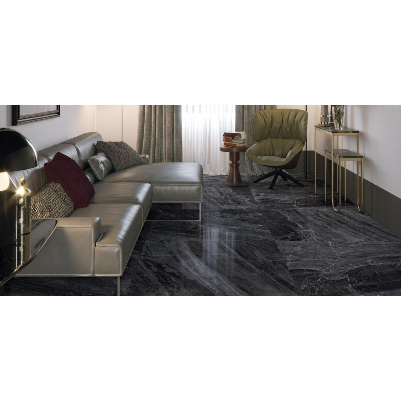 Płytki Supergres Purity of Marble Breccia Nera 75x150 Nat.Gat.1