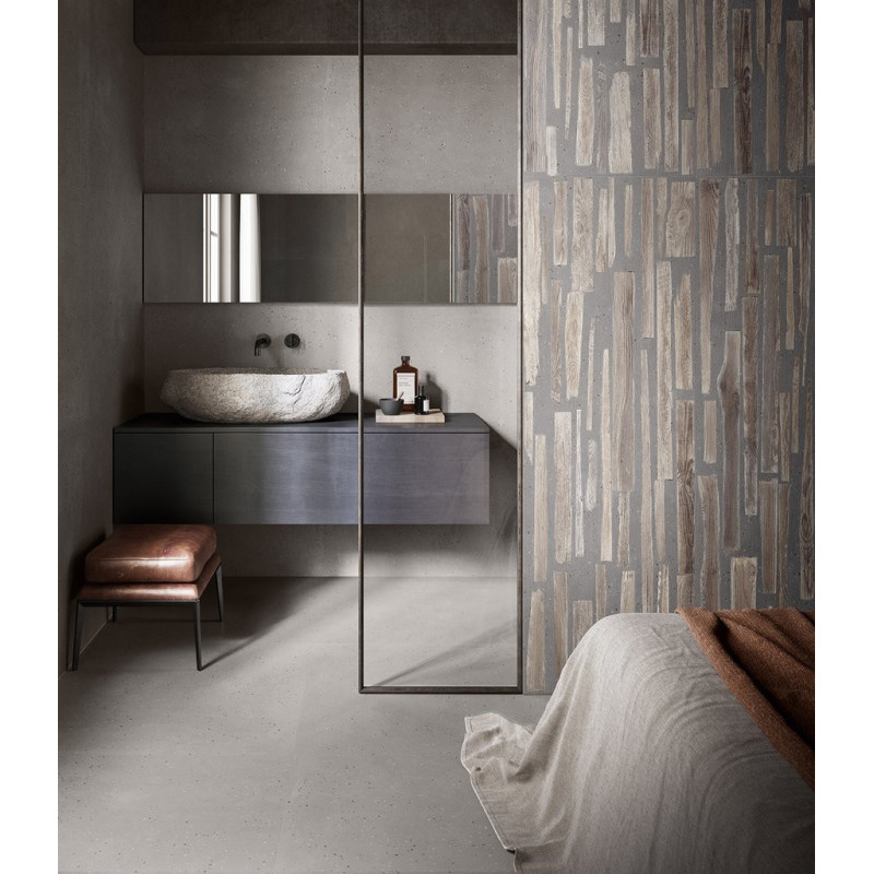 Płytki Sant'Agostino Fusionart Grey 30x120 Nat.Gat.1