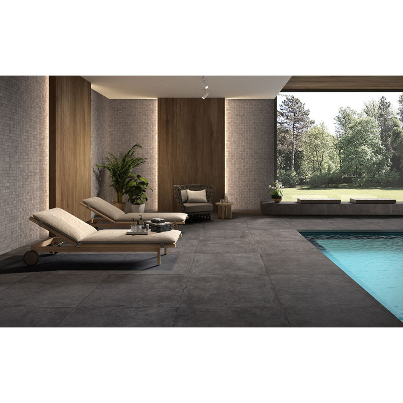 Płytki Castelvetro Industrial Nero 100x100 Nat.Ret.Gat.1