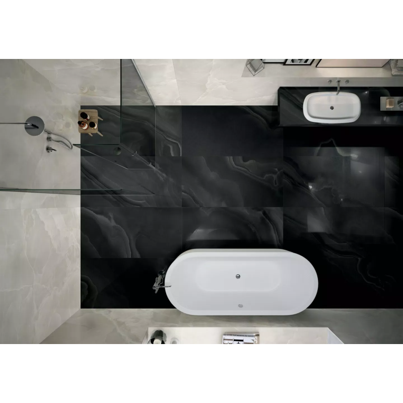 Płytki Florim Eccentric Luxe Smoky Black 120x120 Glossy Gat.1